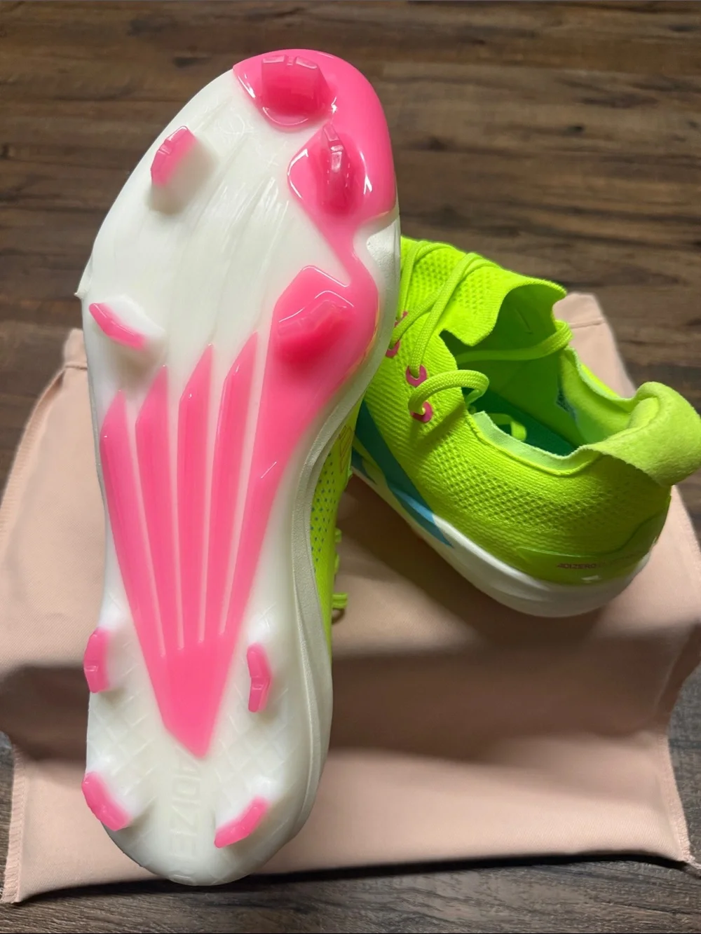 adidas Adizero Electric+ 2.0 Lime/Pink TPU Baseball Cleas